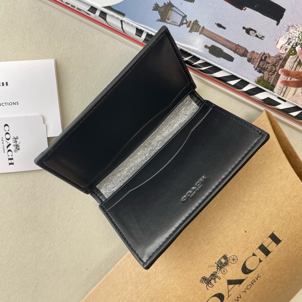 (new+tag+box) Coach Men bifold + card case wallet size 4.25x3 inch - Picture 4 of 13